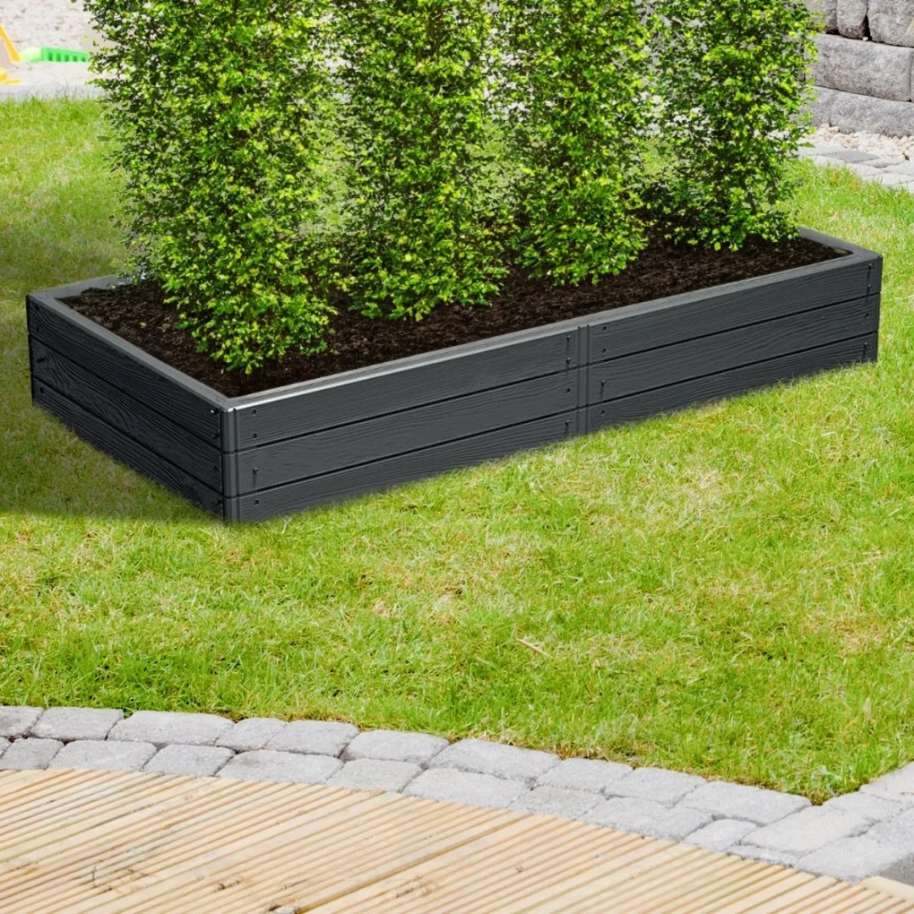 WOODY magaságyás, 149x75,6x25cm, antracit Prosperplast