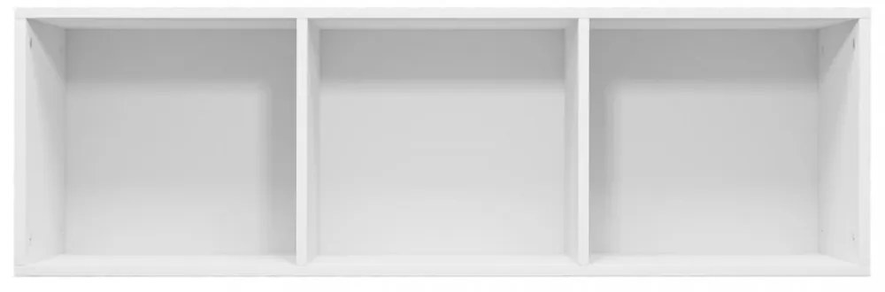 fehér szerelt fa könyv-/TV-szekrény 36 x 30 x 114 cm
