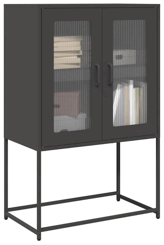 Magastábla Fekete 68x39x107 cm Acél