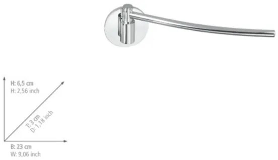 WENKO 5639100 - Papírtörlő-tartó TURBO-LOC KÜCHE 23x6,5 cm rozsdamentes acél/ezüstszínű