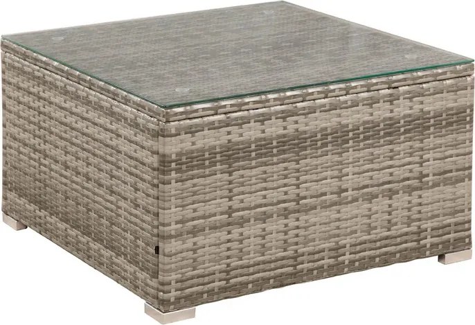 Juskys Nassau kerti rattan bútor szett - bézs-szürke