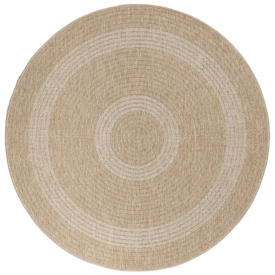 Bézs kerek kültéri szőnyeg ø 120 cm Comilla – Ayyildiz Carpets