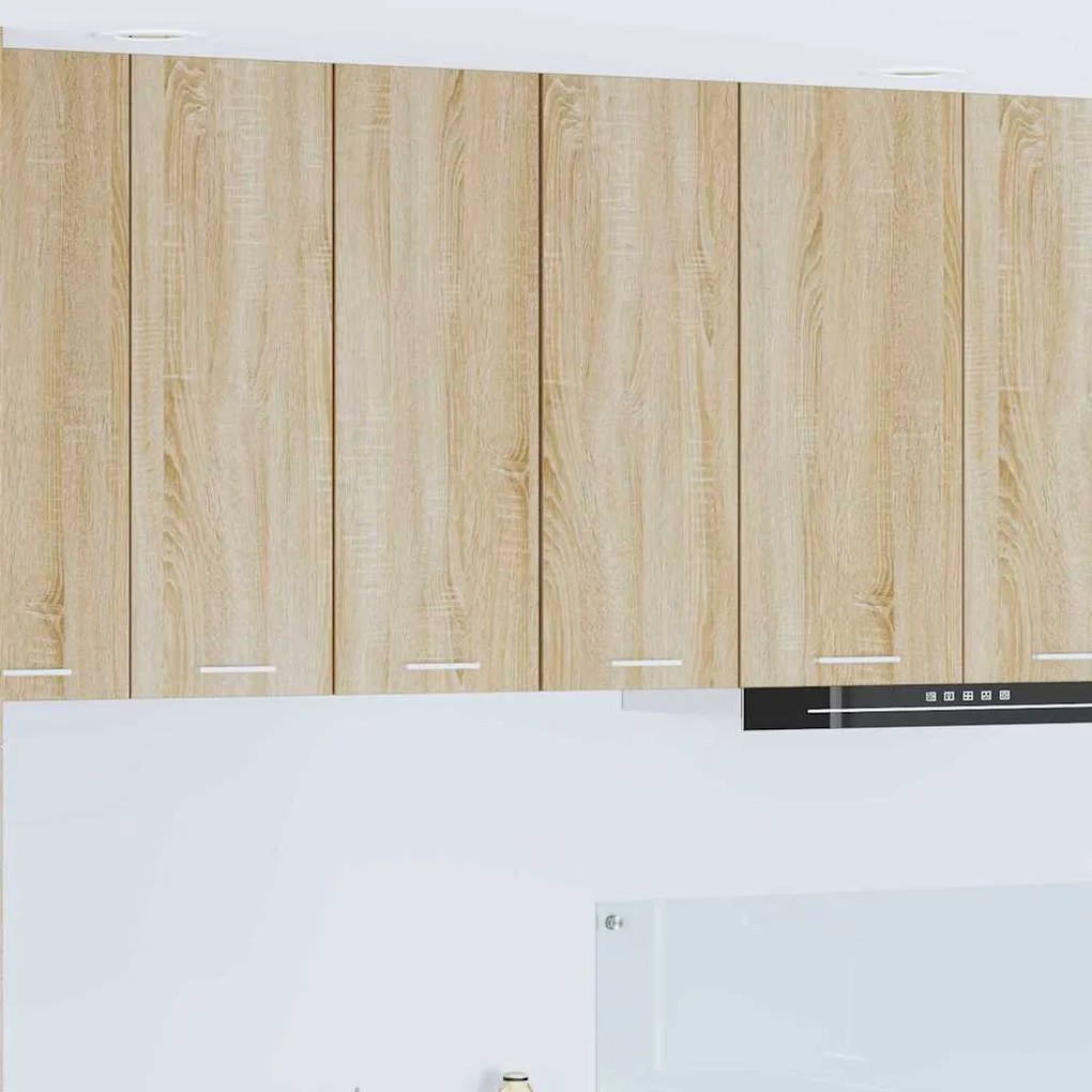 Függő szekrény Riga 2 pcs Sonoma tölgy és fehér 30 x 31 x 80 cm