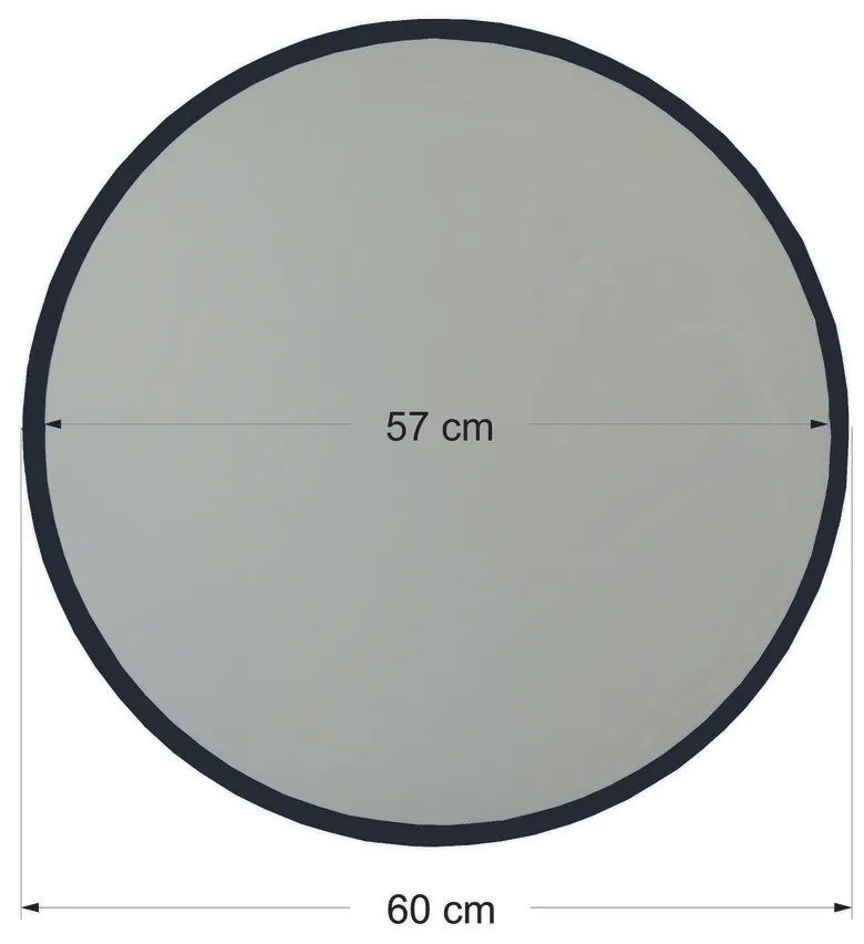 Yuvarlak Ayna Siyah tükör 60 cm