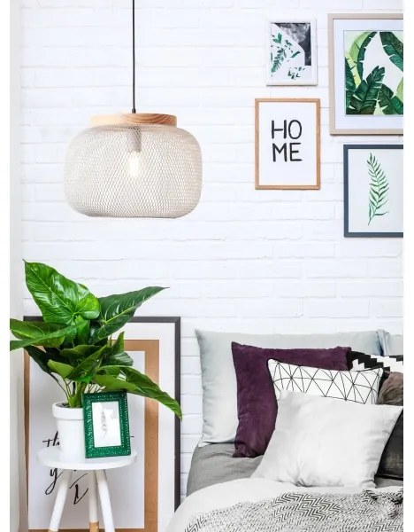 Brilliant - GIADA zsinóros csillár 1xE27/40W/230V, Ø 39 cm, szürke