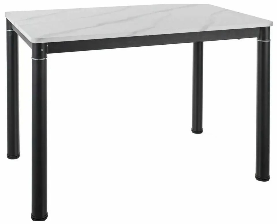 Damar W étkezőasztal 110 x 70 cm, márvány / fekete