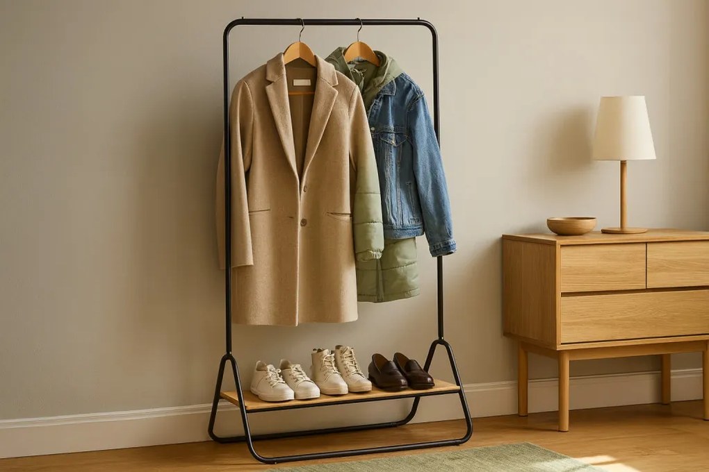 Álló fogas 1 polccal 80 x 44,5 x 146 cm