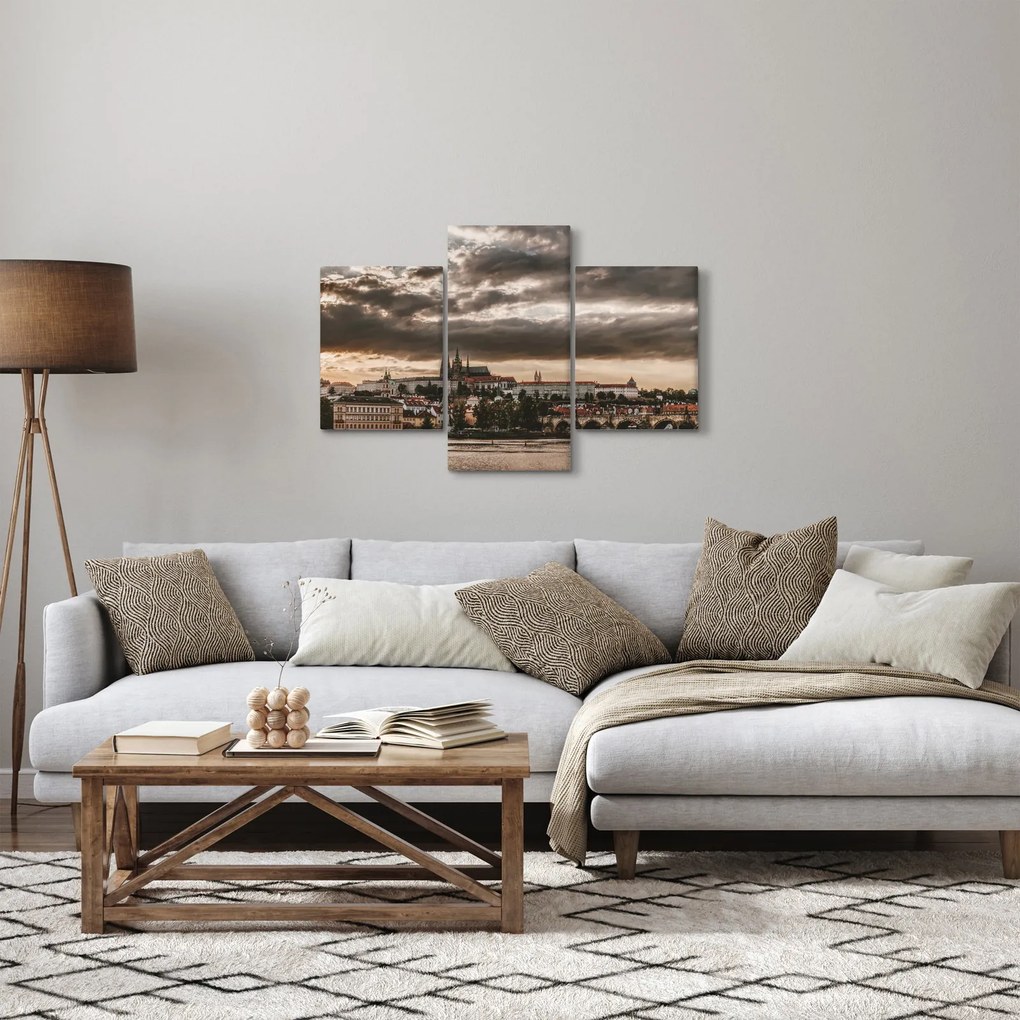 Prágai vár a félhomályban képe (90x60 cm)