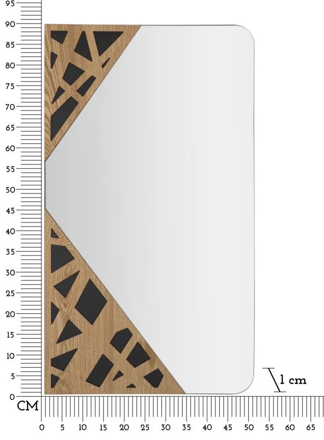 Fali tükör szög 50x1x90cm