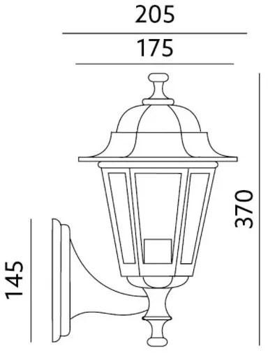 Kültéri fali lámpa 1xE27/60W/230V IP44 fekete