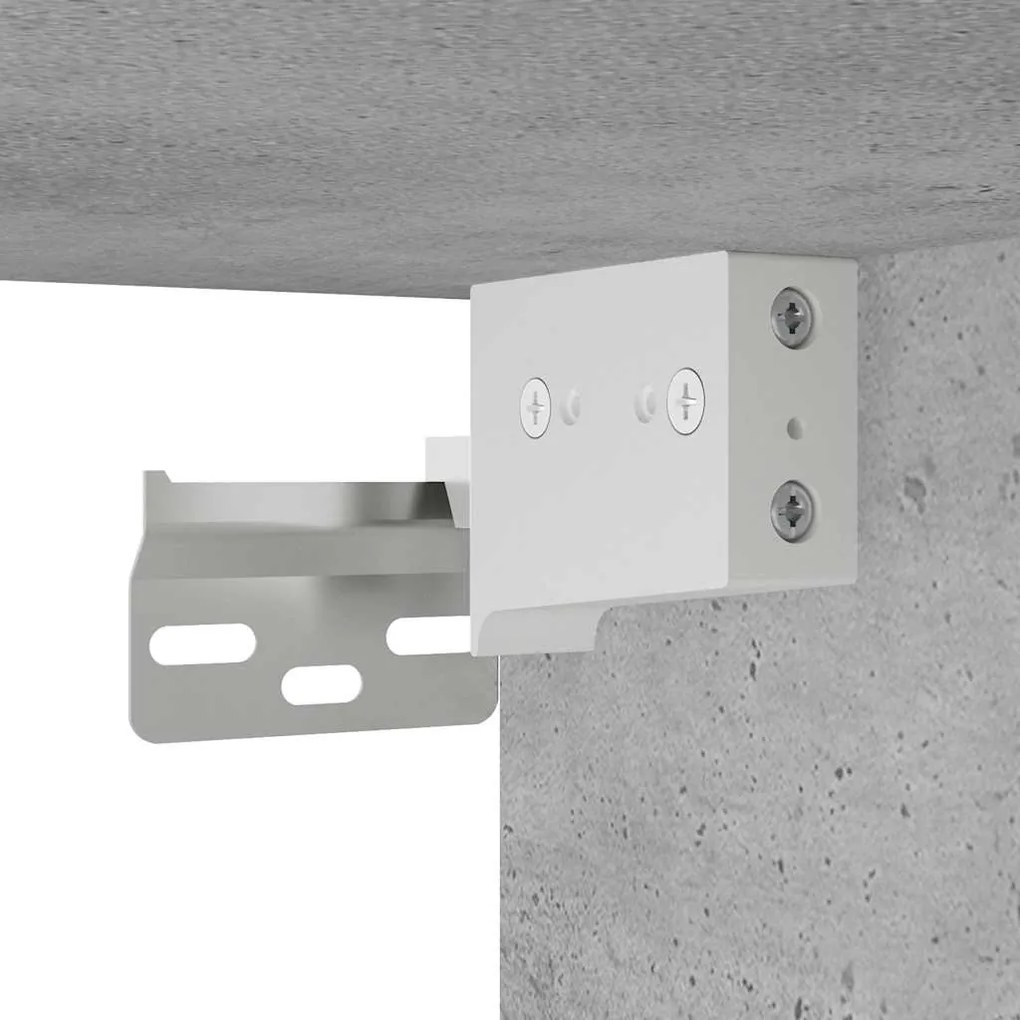 betonszürke szerelt fa fali fürdőszobaszekrény 80 x 25 x 40 cm