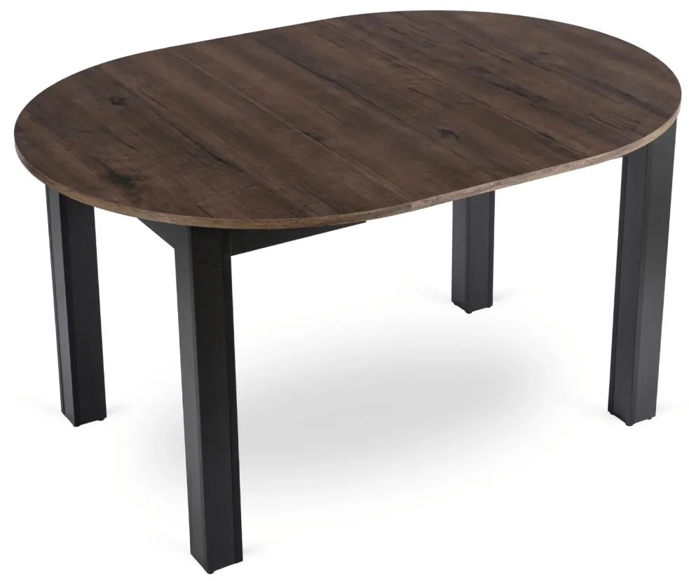 Bővíthető Étkezőasztal Kézműves Dió/Fekete Színben. HARRY 102-142 cm