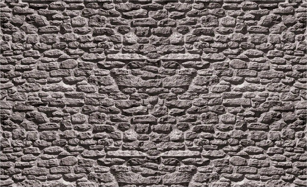 Fotótapéta flizelina Kő fal Szürke rusztikus kő 250x175 +ragasztó