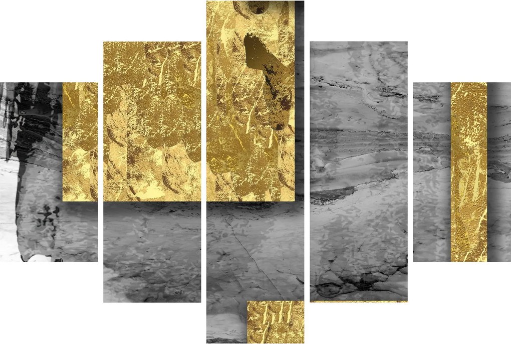 Kép - Arany négyzetek N⁰2 (150x105 cm)