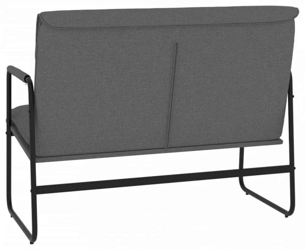 sötétszürke szövet pad 100 x 64 x 80 cm