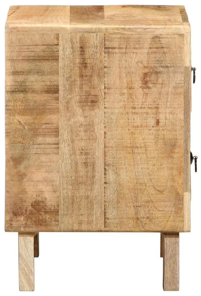 Éjjeliszekrény 2 db 40x32x46 cm tömör nyers mangófa