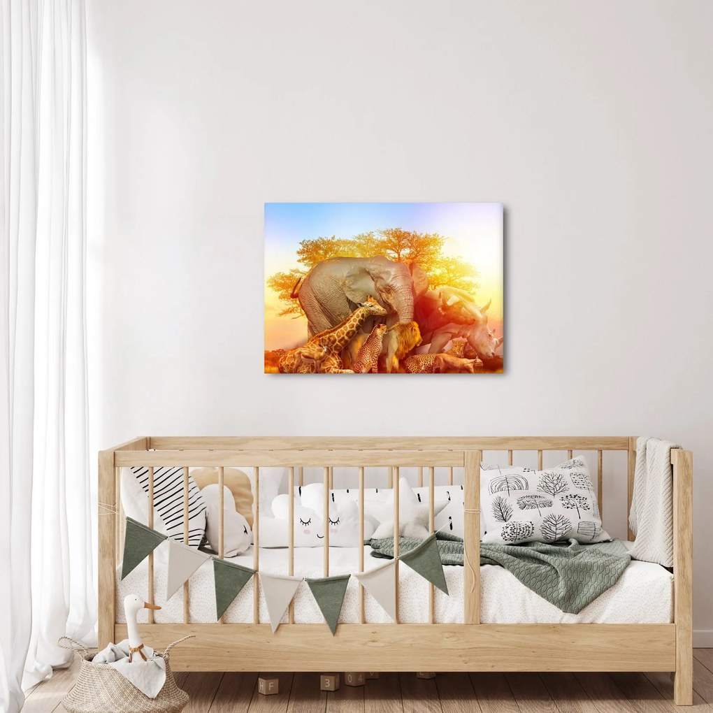 Afrikai állatok képe (70x50 cm)