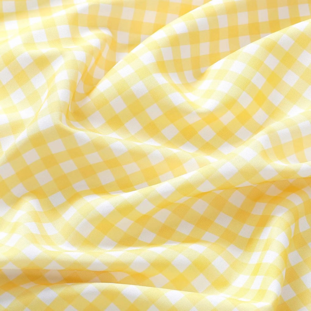 Goldea dekoratív párnahuzat - sárga kockás 30 x 50 cm