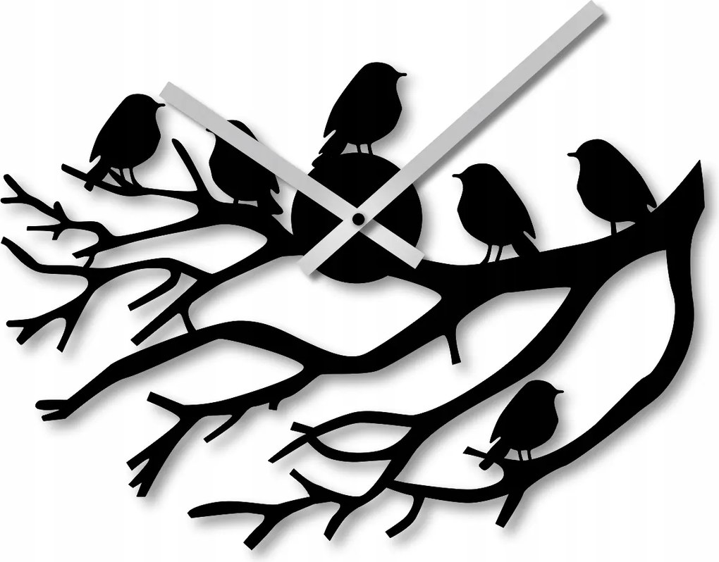 Falióra 60 cm Falióra Nagy Áttört Óra Madarak Fa