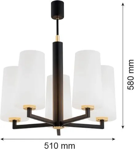 Argon CAMELOT PLUS 2114 Csillár 5x15W/E27 IP20