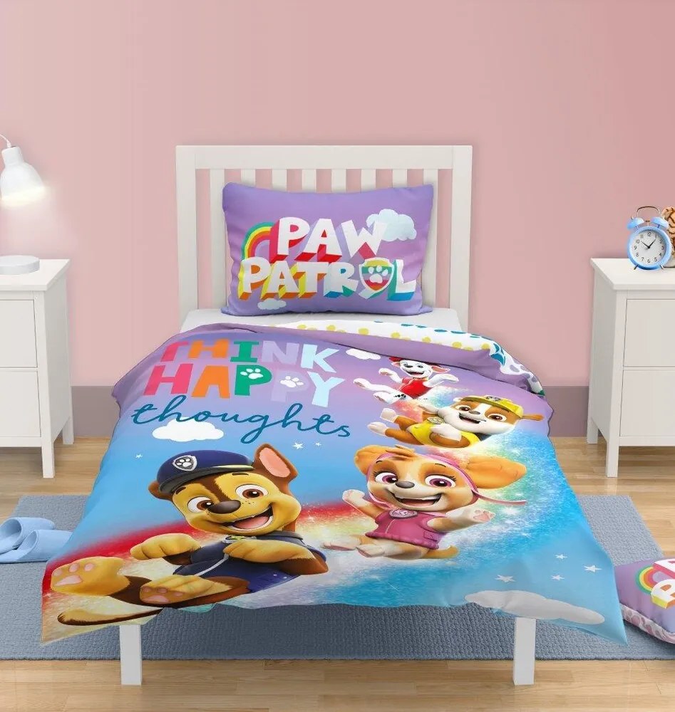 Pamut ágynemű PAW PATROL TEAM 140x200cm