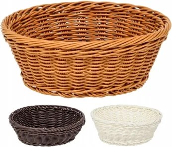 Kosár Kerek Kenyér Zsemle Élelmiszer Gyümölcs Színek