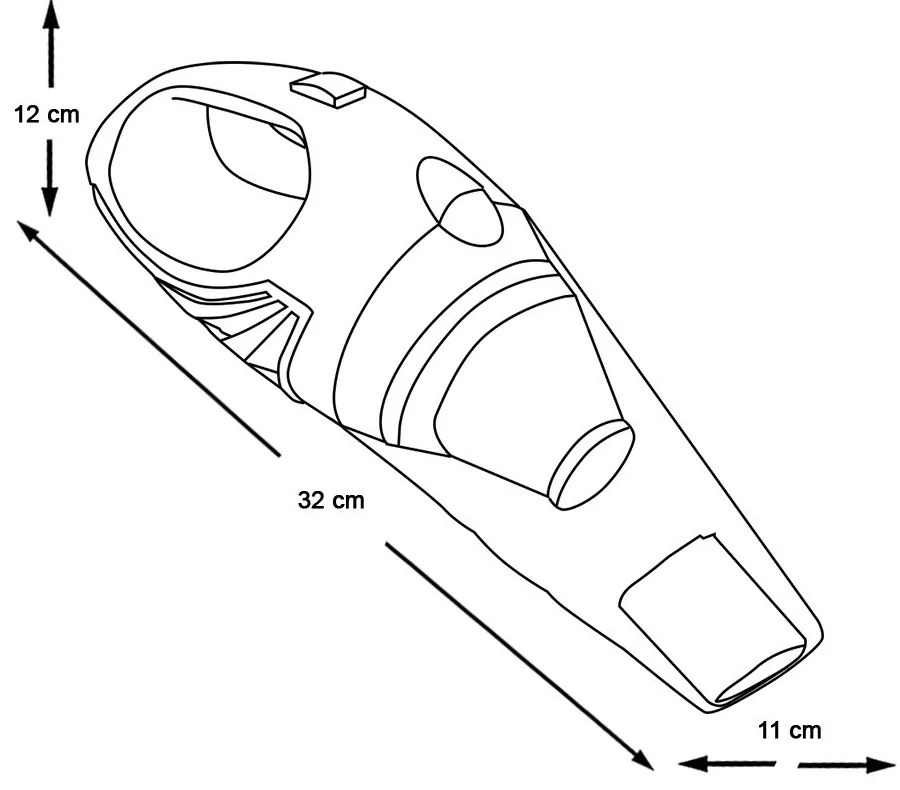 USB-ről tölthető száraz-nedves morzsaporszívó, 55W