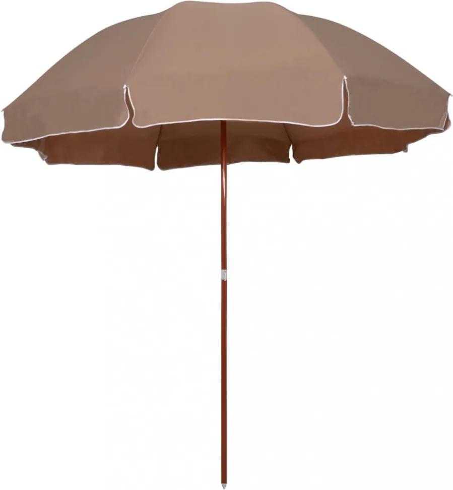 Tópszínű napernyő acélrúddal 300 cm
