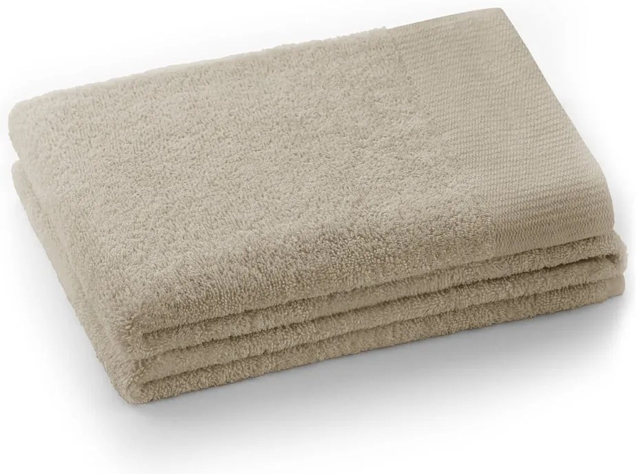 Bézs frottír pamut fürdőlepedő 70x140 cm Amari – Restilo