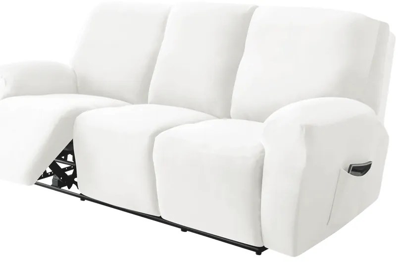 Relax Fotel Huzat (bársonyos, 3 üléses, fehér, rugalmas)