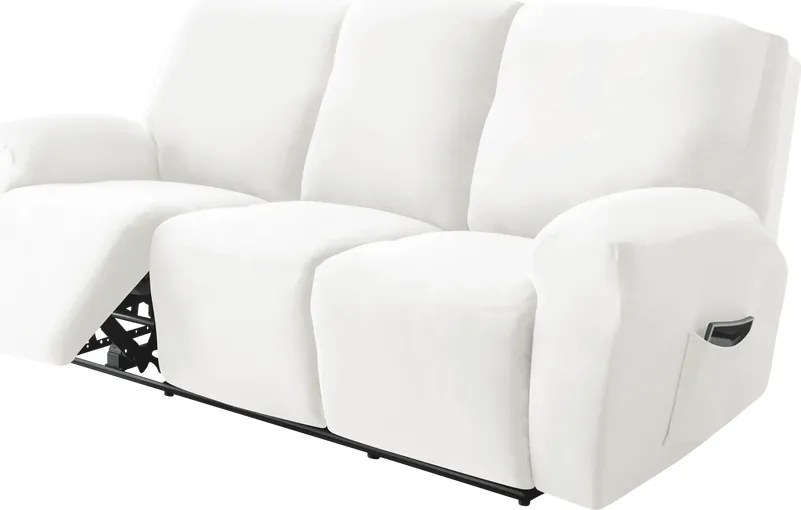 RelaxFotel-Huzat (bársonyos, 3 üléses, fehér)