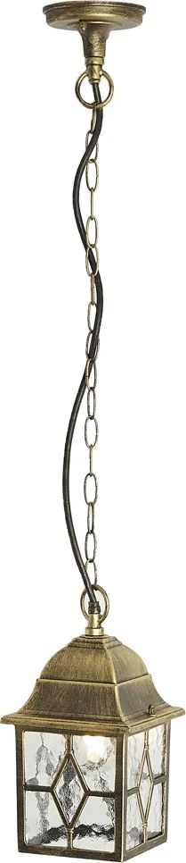 Klasszikus függőlámpa antik arany IP23 - London