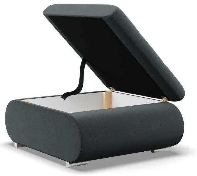 Tokio puff, bársony, szürke