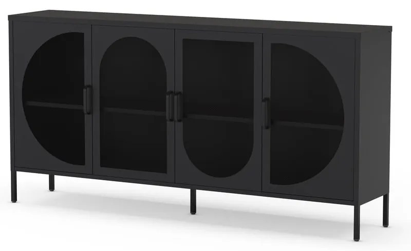 Fekete komód 160x90 cm Tayra – Marckeric