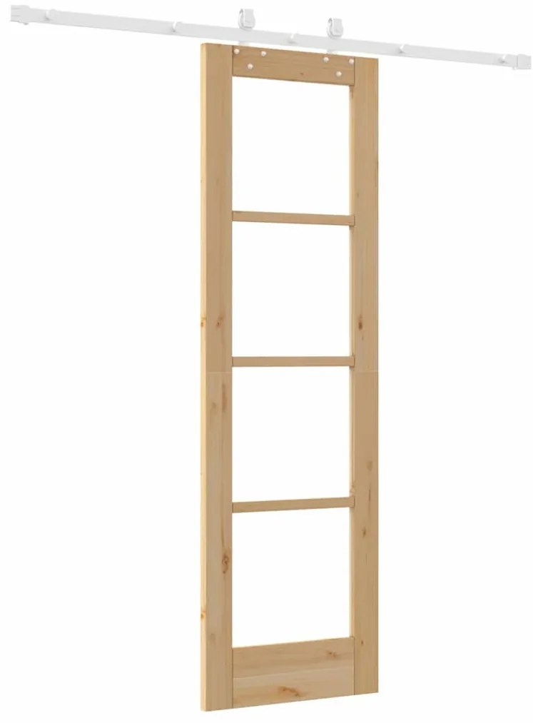 Csúszóajtó Barna 61 x 198.5 cm Fa és fém