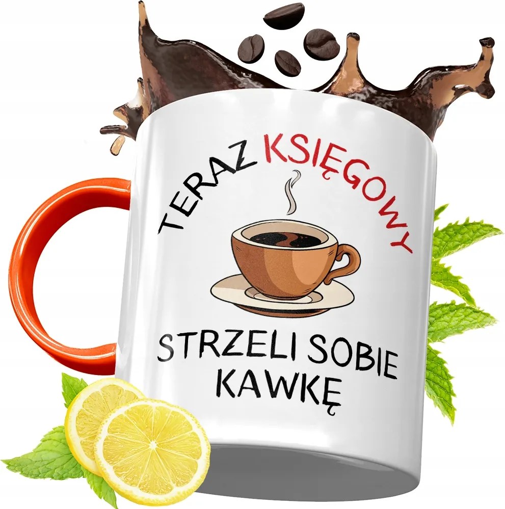 Narancssárga Bögre Könyvelőnek Ajándék fényképes nyomattal