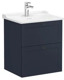 VitrA Root fürdőszobaszekrény mosdóval 60x67x46 cm kék matt ROOTC60BINTC