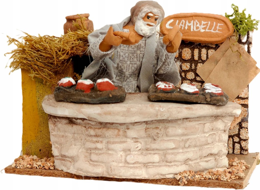 Mozgatható betlehem figura 'Fánk eladó' 220V- 10cm magas figurákhoz