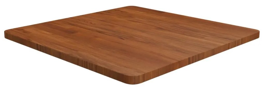 sötétbarna kezelt tömör tölgyfa négyzet asztallap 70x70x2,5cm
