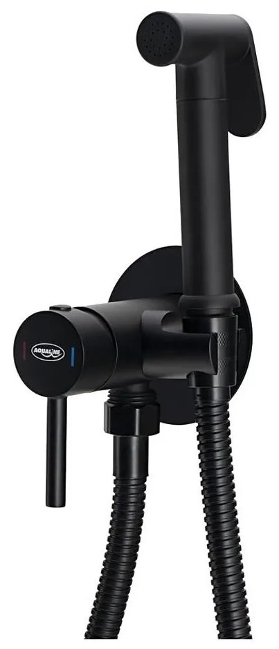 Aqualine - Zuhanyzós bidécsap rejtett beépítéshez matt fekete