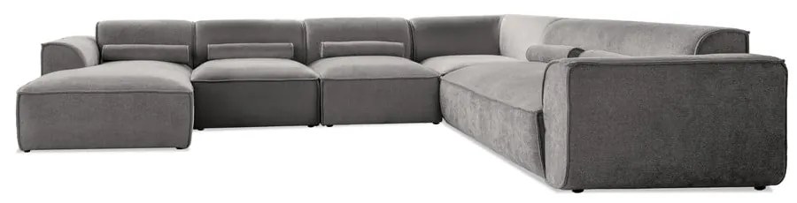 Világosszürke sarokkanapé (jobb oldali) Flex Felix – Miuform