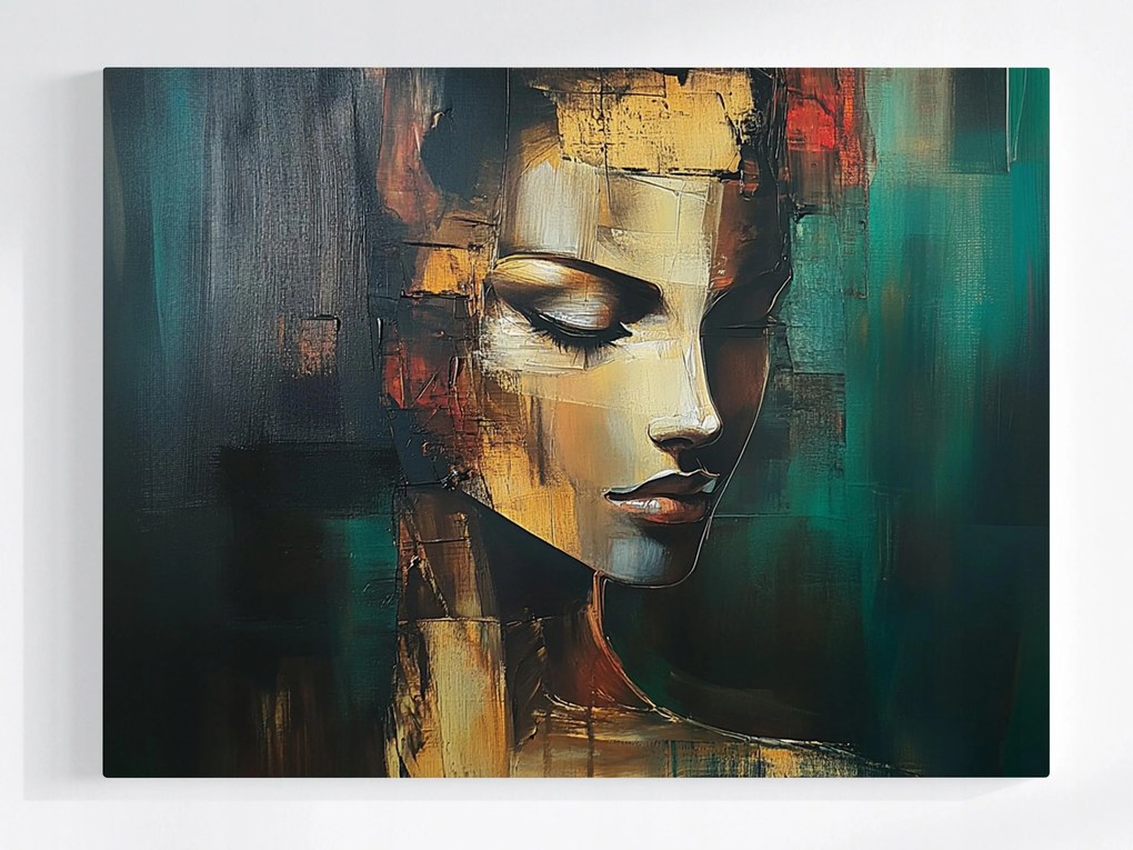 Vászonkép Canvas Figura Portré Nő Arc Elmélkedés 80x60