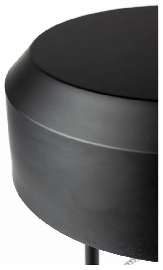 Fekete állólámpa fém búrával (magasság 135 cm) Landon – White Label