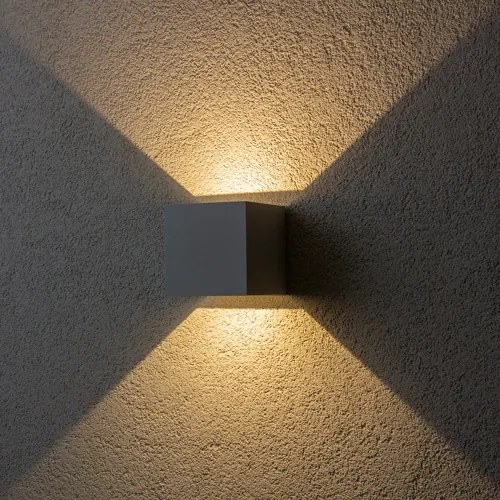 Brilagi - LED Kültéri fali lámpa CUBE LED/6W/230V szürke IP54