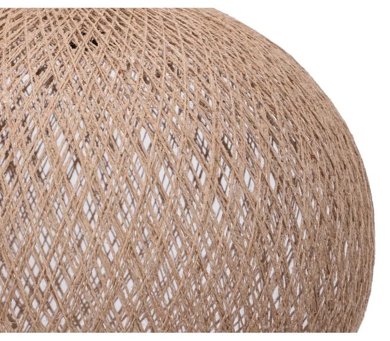 Bézs függőlámpa juta búrával ø 38 cm – Opviq lights