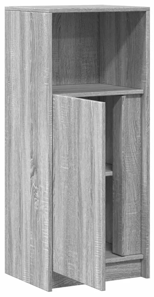 szürke sonoma szerelt fa tálalószekrény LED-del 42,5x34x100 cm