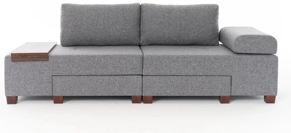 3 személyes kanapéágy Perenna Linen - Szürke