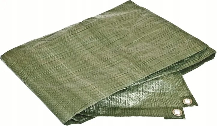 Zöld kétrétegű ponyva 5x6 m 12 mm-es alumínium szemekkel