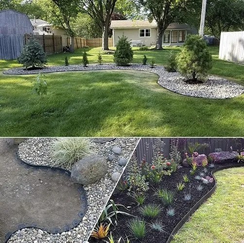 Gardlov Kerti szegély 6 cm x 10 m 20 tűvel - fekete