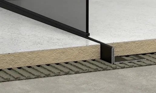 Élvéd jobbra Havos fekete, rozsdamentes acél komaxit, hosszúság 200 cm, él magassága 12,5 mm, SPNRZK12200PC